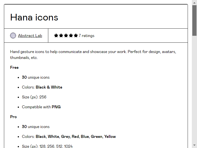 Hana Icons